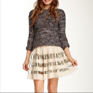 Free People Sequin Sparkle Skirt - xs